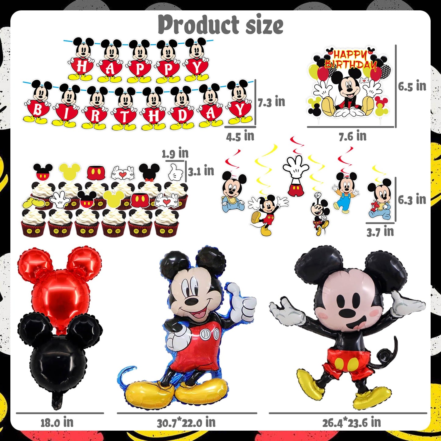 Red Themed Birthday Party Decorations Kit, Includes Happy Birthday Banner,Foil Balloons,Tablecloth,Backdrop,Plates,Napkins, Adult Themed Party Supplies