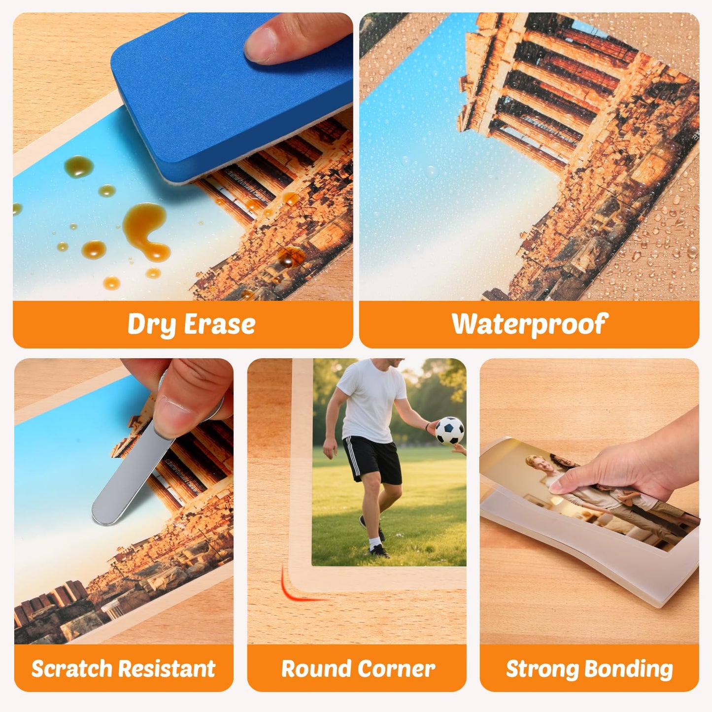 Lamtetur Thermal Laminating Pouches 9" x 11.5" Inches,Holds 8.5 x 11 Inch Sheets,3Mil 200Pack Laminate Films,Laminator Sheets,Letter Size Laminate Papers,Clear Lamination Sheets(75Mic-200sheets)