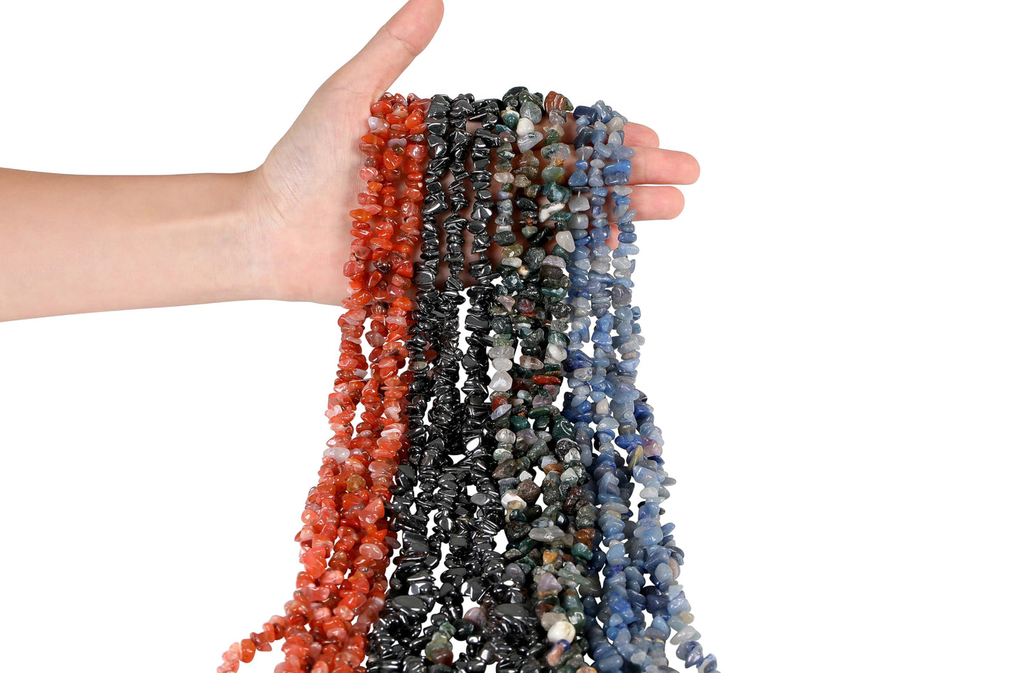 XIANNVXI Black Obsidian Beads, Natural Chip Stone Beads 400Pcs Crystal Bead 5-8mm Irregular Healing Crystal Loose Rocks for DIY Jewelry Making