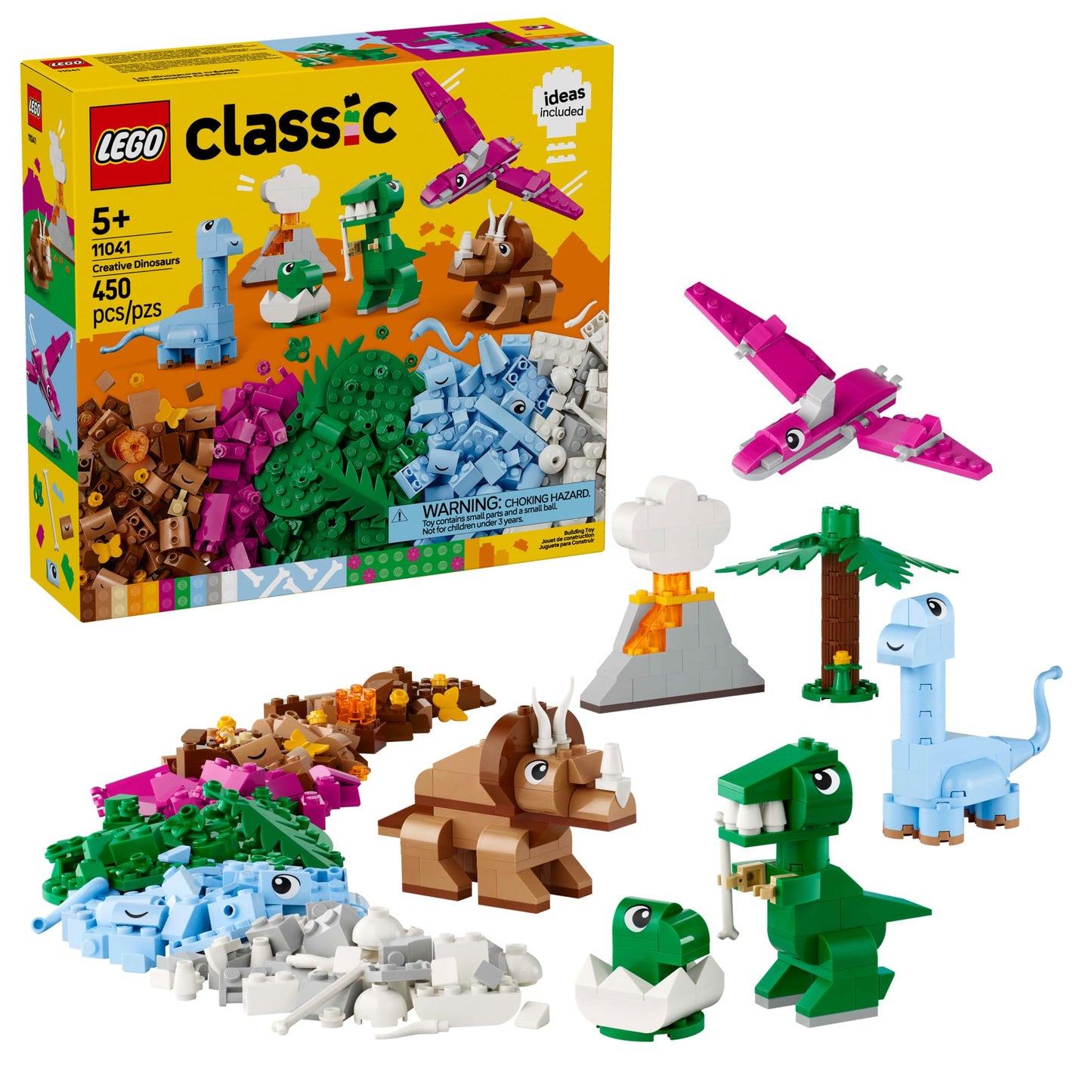 LEGO Classic Creative Dinosaurs Toy - Building Blocks for Kids, Boys and Girls, Ages 5+ - Learning and Educational Toy for Preschool - Gift Idea for Birthdays - 11041