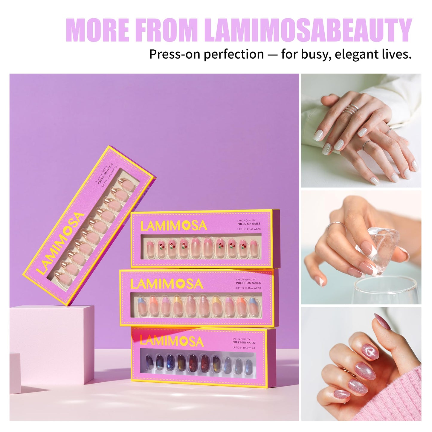 LAMIMOSA 32Pcs Press On Nails Short Almond – Solid Bright Red Fake Nails in 16 Sizes, Soft Gel Glue on Nails, Spring Summer False Nails with Glue, Orange Red Stick On Nails, CHILLI