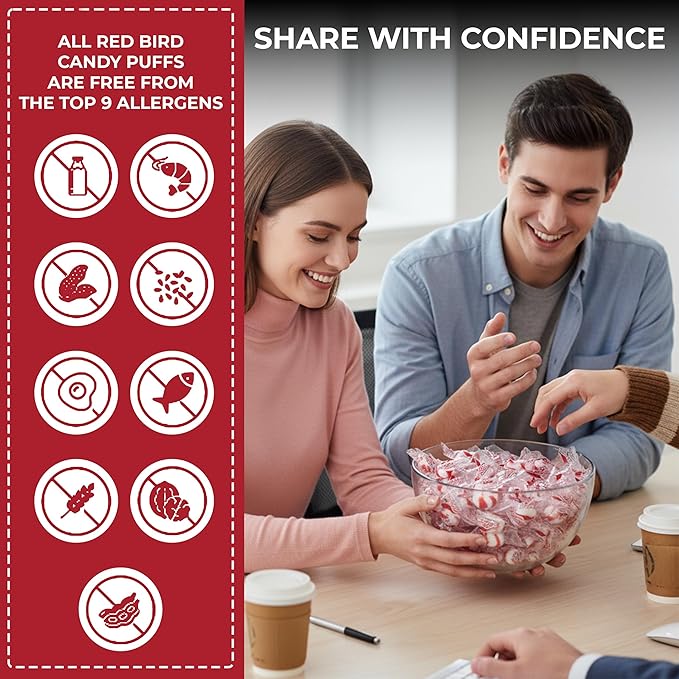 Red Bird Cinnamon Candy, Individually Wrapped, Gluten Free Breath Mints, 52 oz