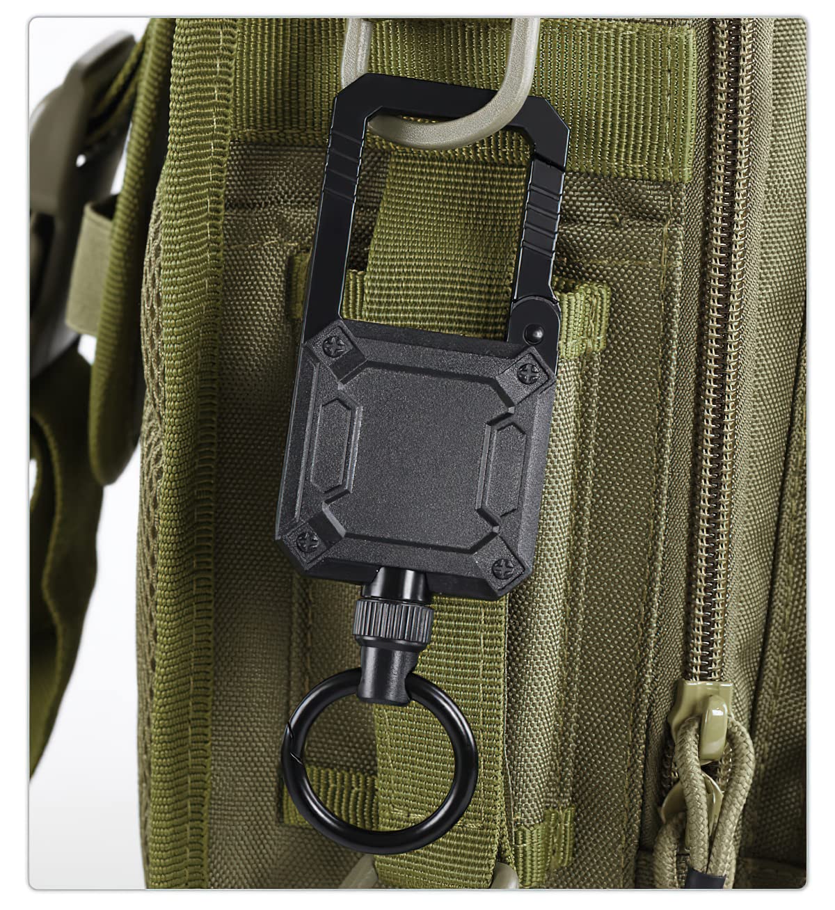 Magnetic Retractable Keychain with Gift box, Heavy Duty Carabiner Key chain with 25" Cord, Up to 50 oz Keys and Tools, Gift for Birthdays Christmas Father's Day Valentine's Day