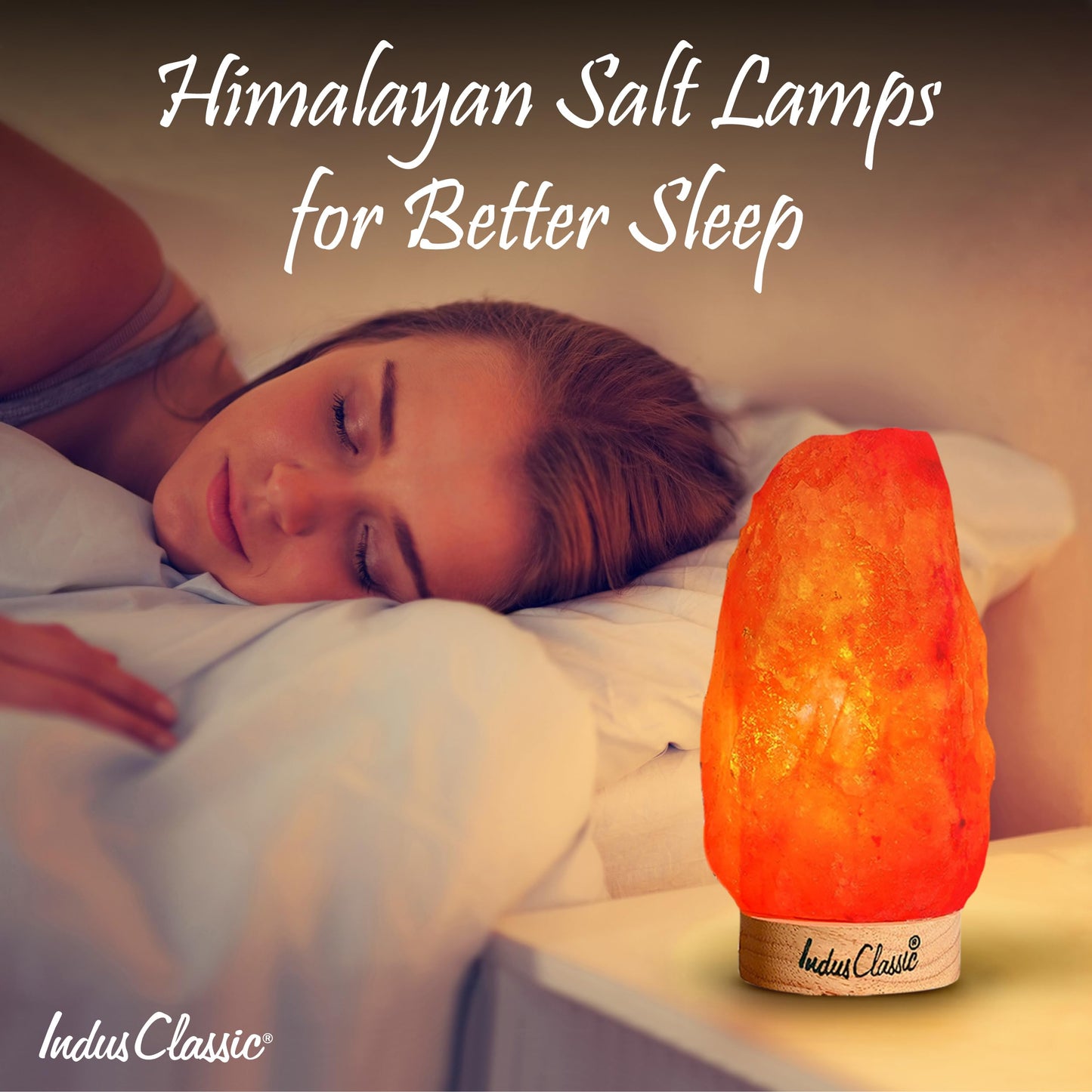 IndusClassic LN-02 Himalayan Pink Crystal Rock Salt Lamp 4~7 lbs with Dimmer Control Switch, Quality Gift Packaging