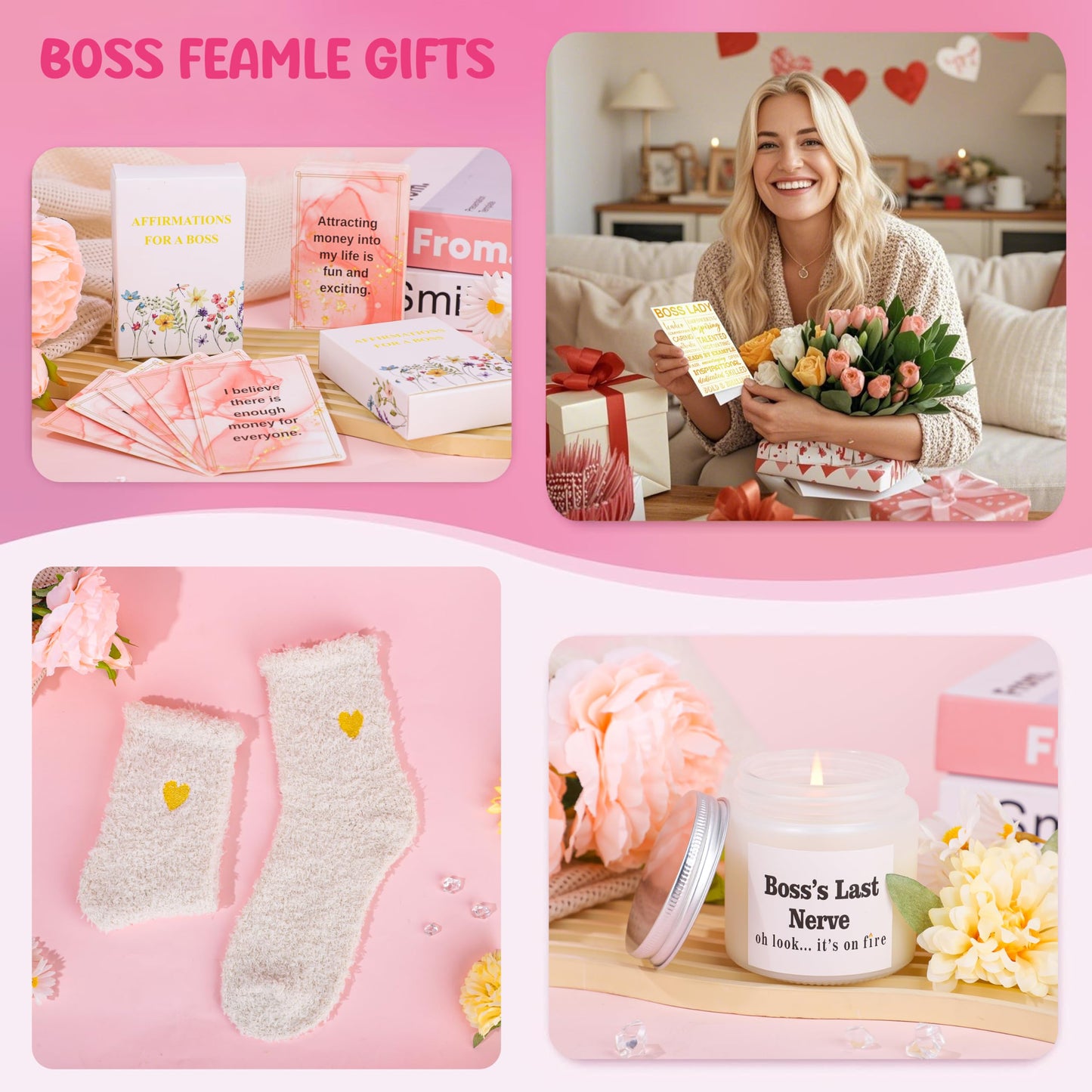 Boss Lady Gifts for Women Boss Gifts for Women Best Bosses Gift for Woman Thank You Appreciation Birthday Office Gift Set for Bosses Feamle 11 Pcs Gift