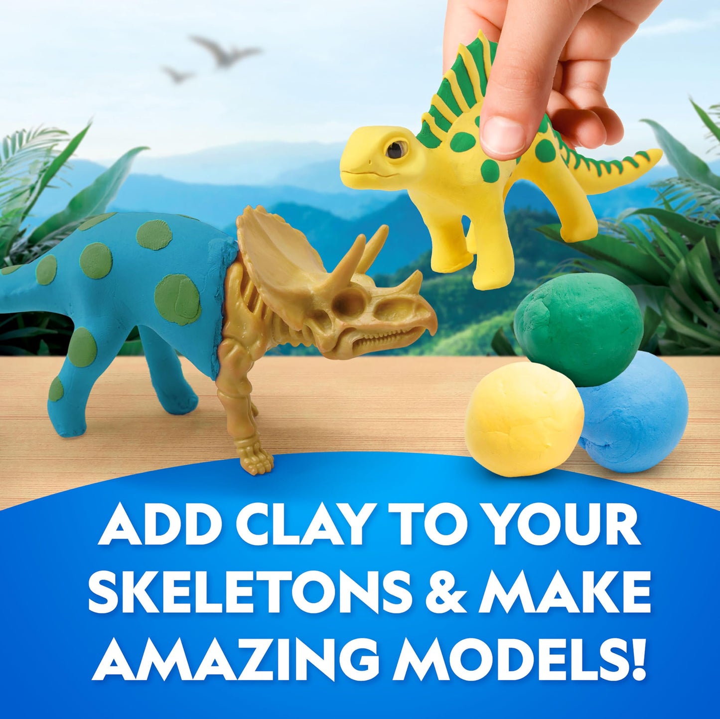 National Geographic Ultimate Dinosaur Activity Kit – 5 Hands-On Activities for Kids 4+, Build a Triceratops, Dig Out a T. Rex Tooth, Paint a Dino Car, Create Clay Dino Models