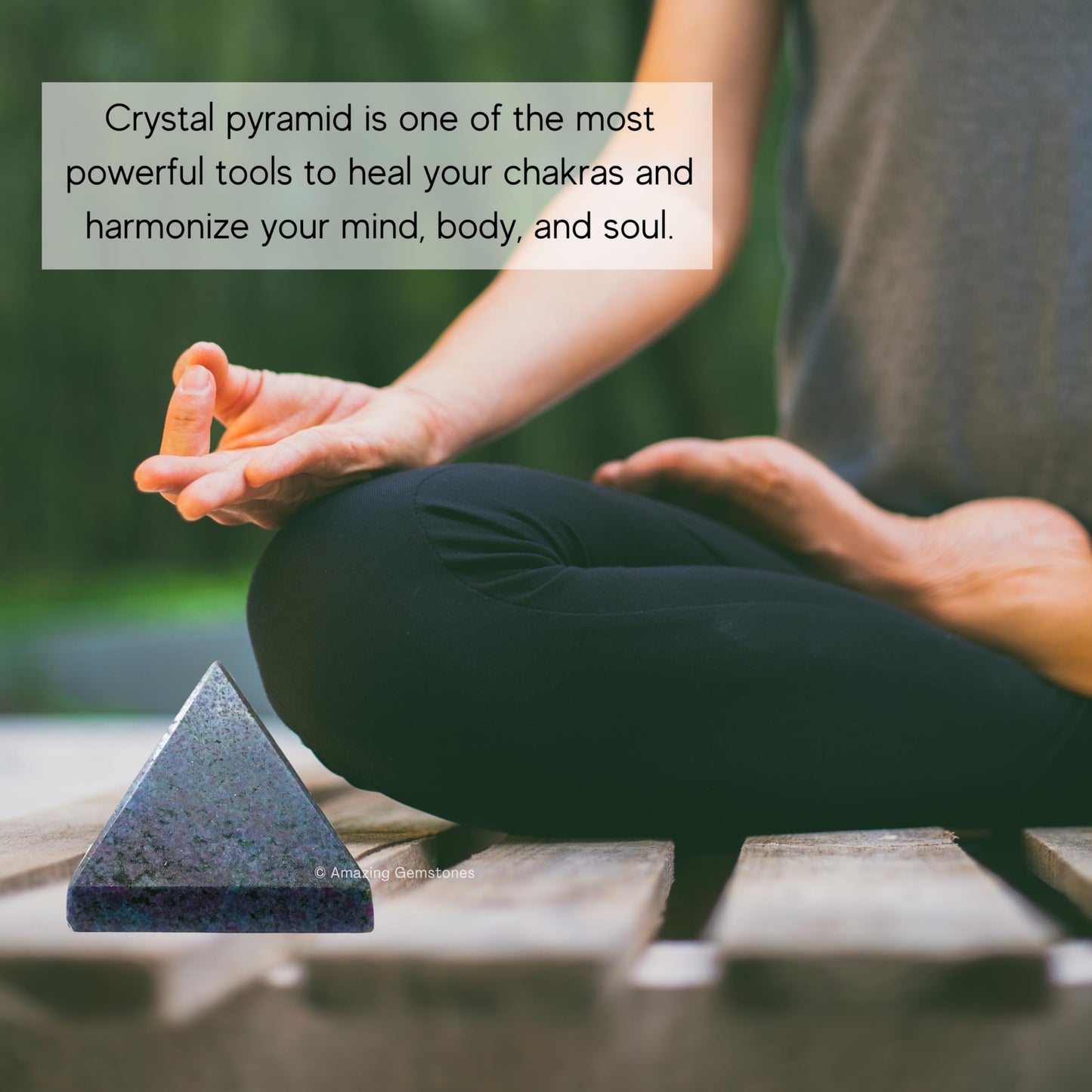 Amazing Gemstone Ruby Kyanite Pyramid Crystal Healing Stones - 2" Great Pyramid Figurine of Natural Stone Pyramid for Meditation, Reiki, Chakra Balancing and Crystal Pyramids Grid