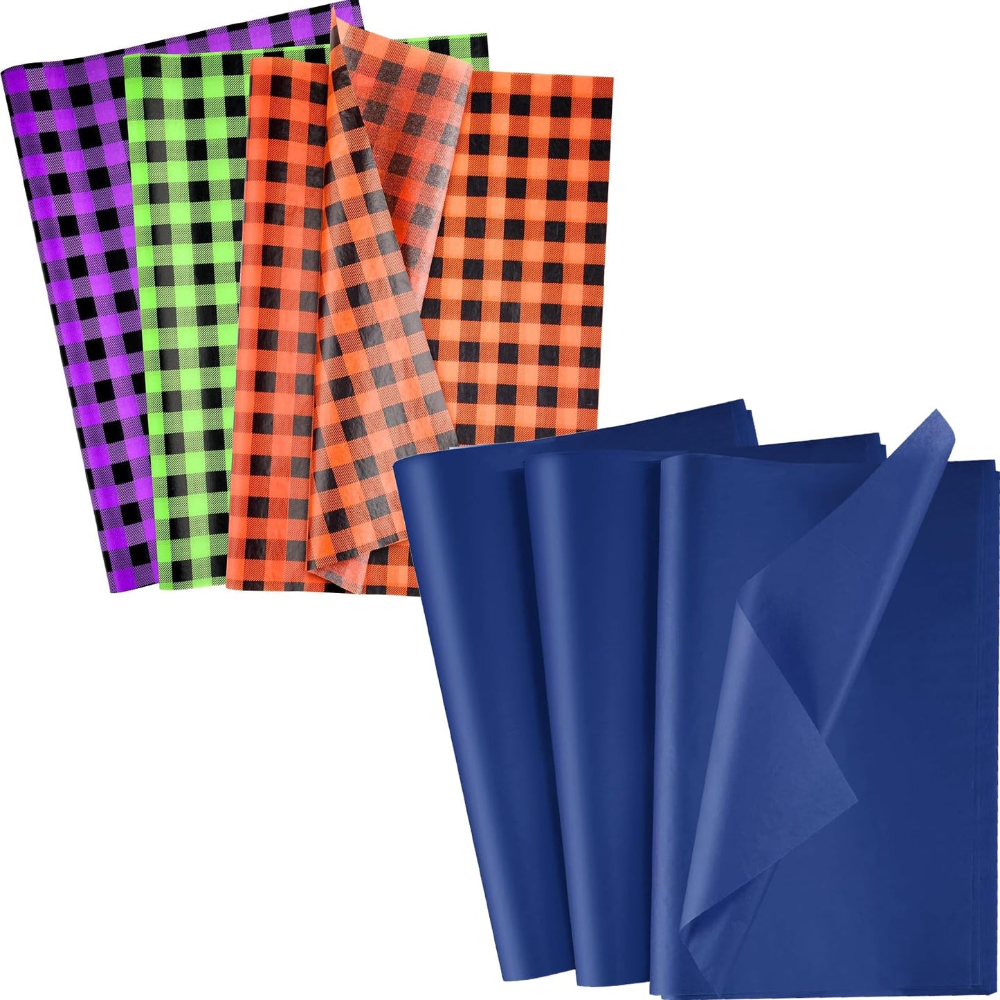 NEBURORA 100 Sheets Blue Tissue Paper Bundles 60 Sheets Halloween Tissue Paper