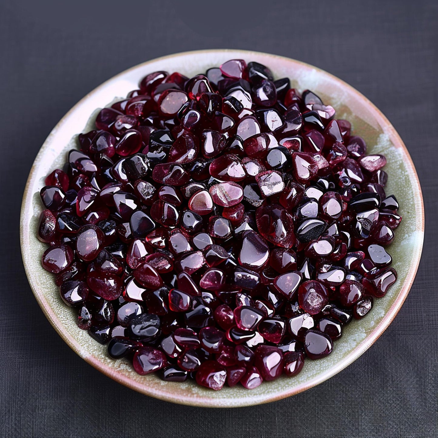 SigMntun Polished Garnet Crystal Chips 200 Pcs - 0.3" 10 oz Tumbled Stone Chips Crushed Sea Glass Stones Healing Reiki Crystal Jewelry Making Home Decoration