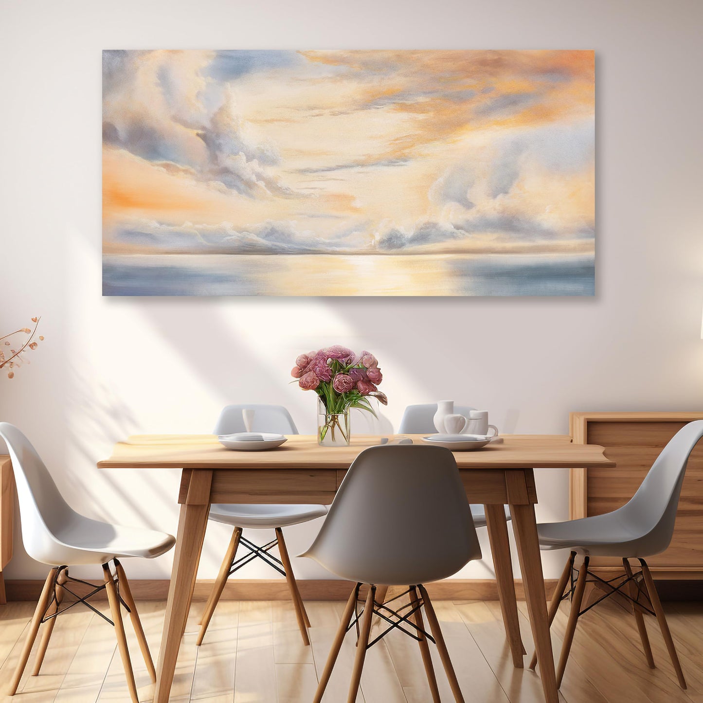 Glvzygy Abstract Wall Art Nature Scenery Wall Decor Sky Clouds Sunset Wall Art Prints Canvas Painting Wall Decor Artwork for Home Room Bathroom Living and Office Home Decor Wall 24"x48"