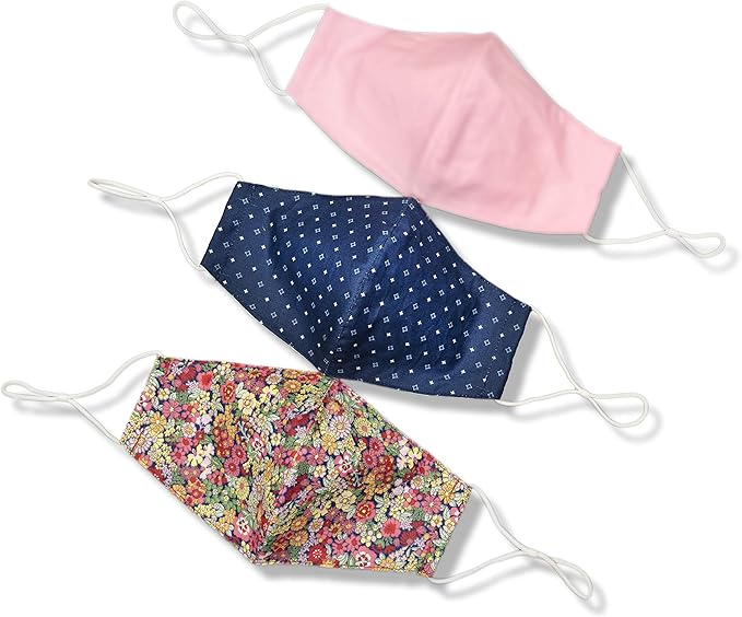 HOPE LOVE SHINE Face Mask Adjustable Filter Pocket Reusable Breathable Washable Cloth Mask Face Masks for Women Men - 3 Pack