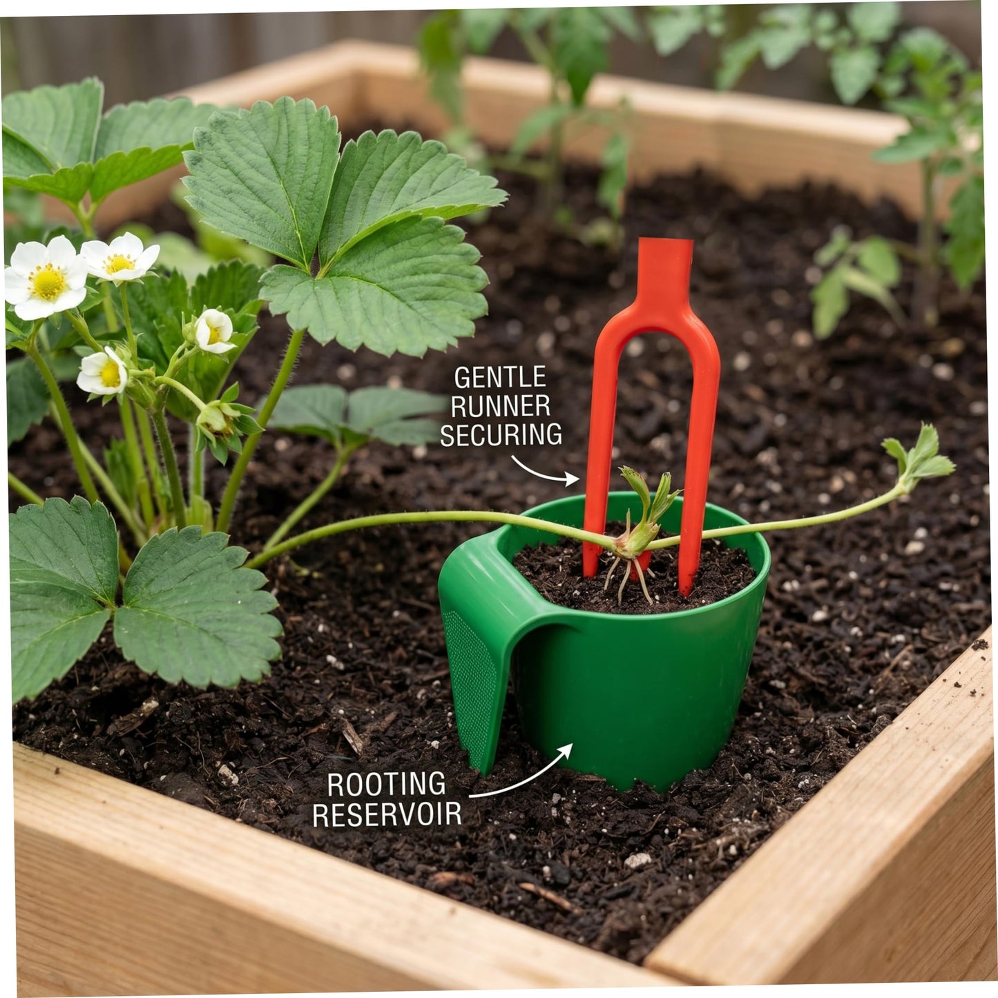 Neptuiby Propagation Cups, 20PCS Small Strawberry Propagation Cups with 50 Vine Press Forks Plastic Planter for Runner Rooting & Transplanting..