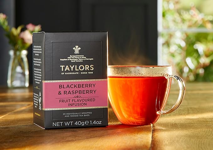 Taylors of Harrogate Blackberry & Raspberry Herbal Tea, 20 Teabags