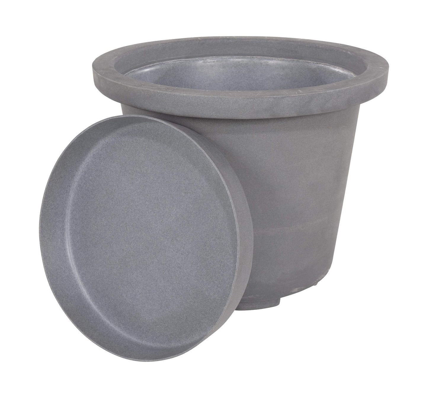 Vestil OG-IP-65-GGY Plastic Industrial Planter 36-1/4 in. x 36-1/4 in. x 29-5/8 in. 65 Gallon 800 Lb. Capacity Granite Gray