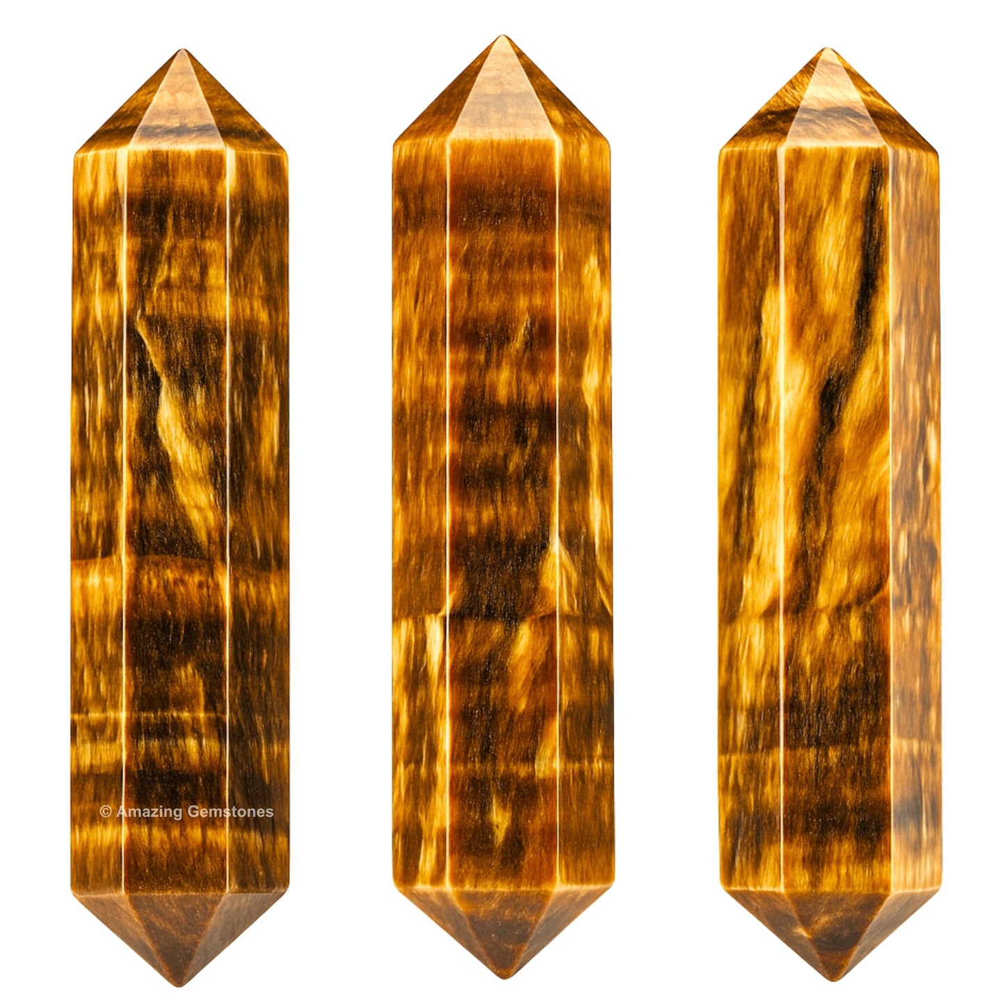 Amazing Gemstone Aragonite Crystal Points Bulk Healing Crystals and Stones - Pack of 3 Double Terminated Healing Wand Point Bulk Crystals for Crafts, Crystal Grid - Premium Crystals