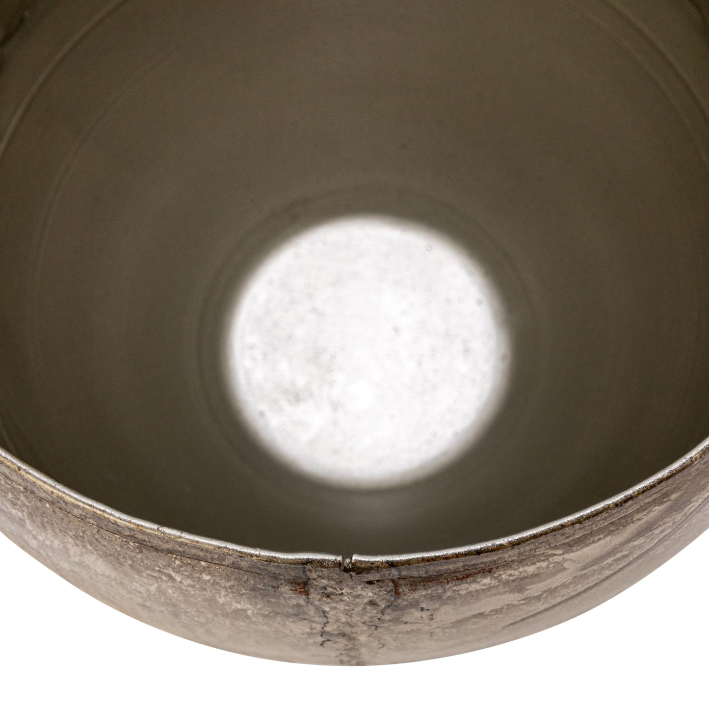Creative Co-Op Various Round Metal Planters with Distressed Finish, Pewter, Set of 3