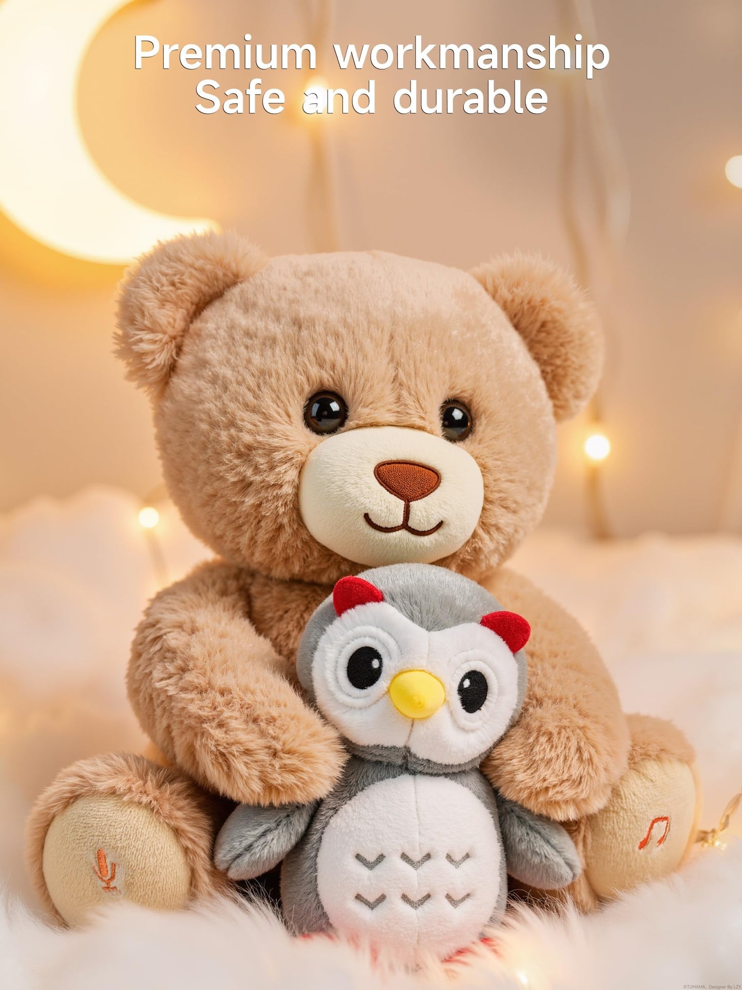 eJog Pup Baby Teddy Bear Stuffed Animal Soft Animated Plush Bear Toys Sensory Toy for Babies and Toddlers, Dancing and Repeats What You Say