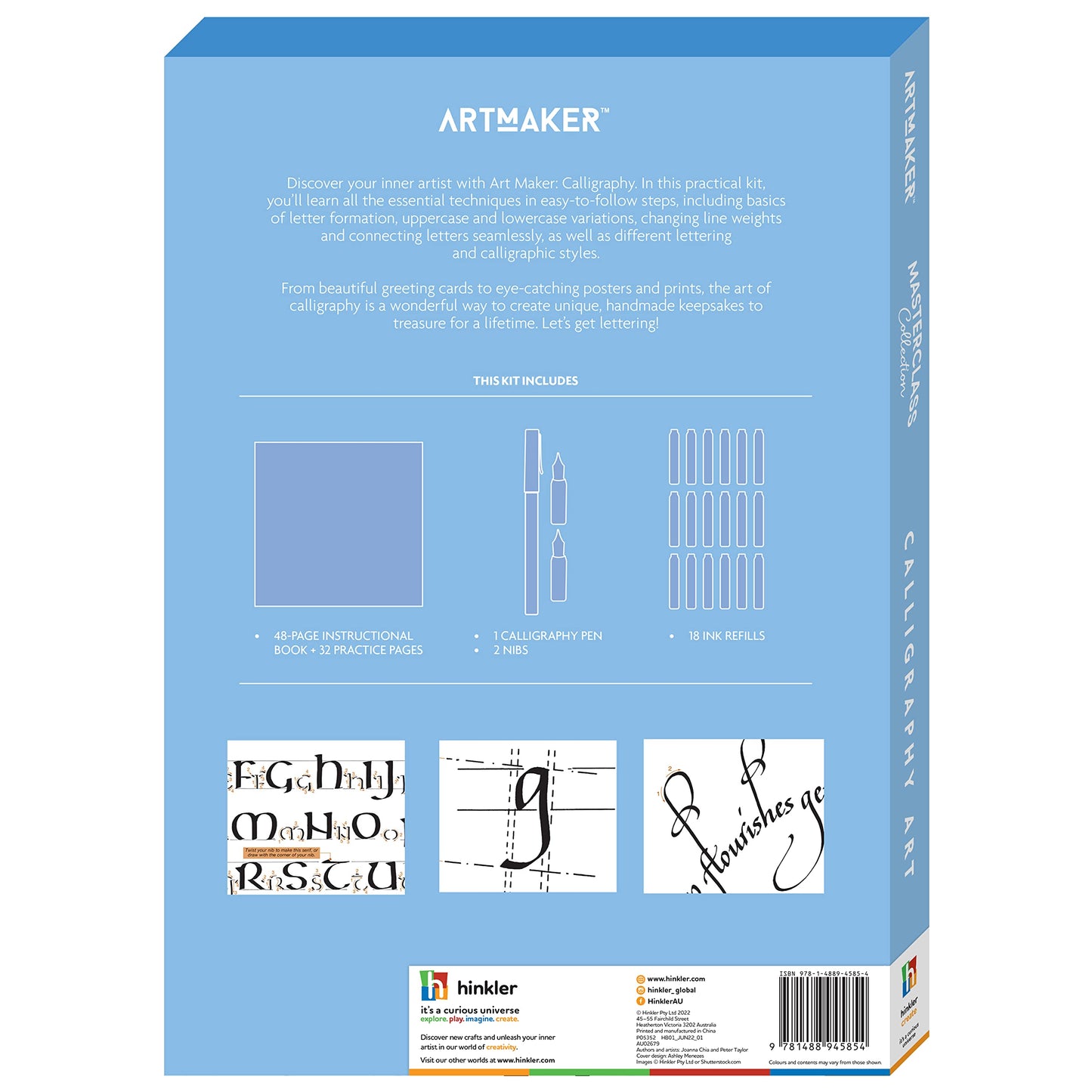 Art Maker Masterclass Collection: Calligraphy Art Kit - Beginner to Advanced Calligraphy - Calligraphy Guide - Calligraphy Equipment - Craft Kits - Arts and Craft for Adults