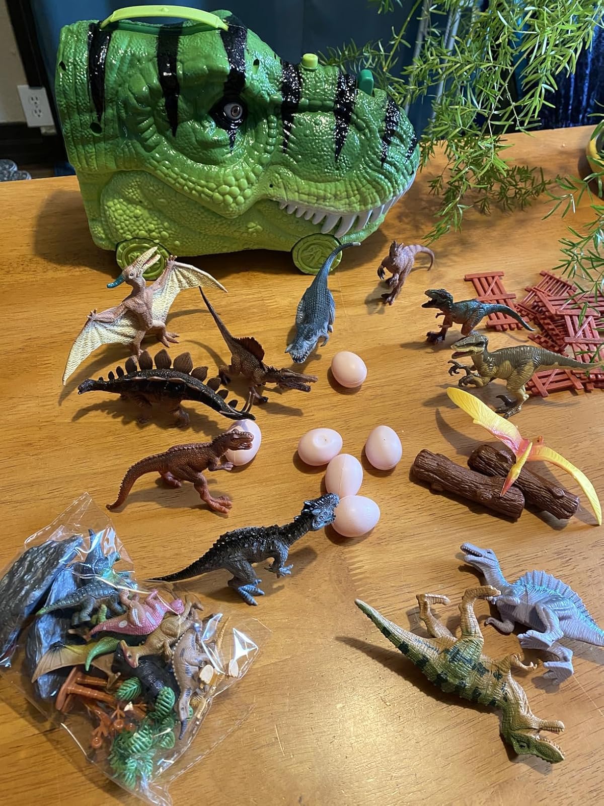 29 Pcs Dinosaur Toys for Realistic Jurassic Dinosaurs Figures with Trees&eggs &Fence Playset to Can Create a Dino World, Educational mini Dinosaurs Figures, dinosaur set Gifts for Toddler Boys 3-5