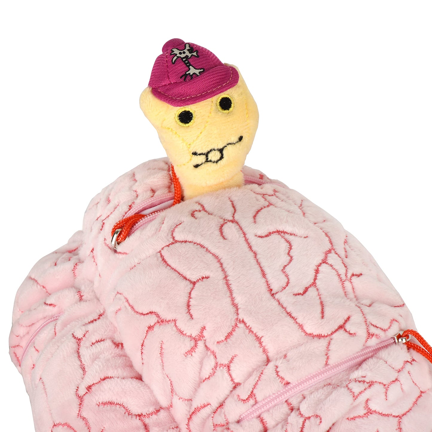 GIANTmicrobes Deluxe 9.5" Brain with Neuron Plush, Brain Model Anatomy, Psychology Gifts for Students, Medical Student Gift, Therapist Office Decor, Anatomy Models, Neuroscience Gifts, Neurology Gift