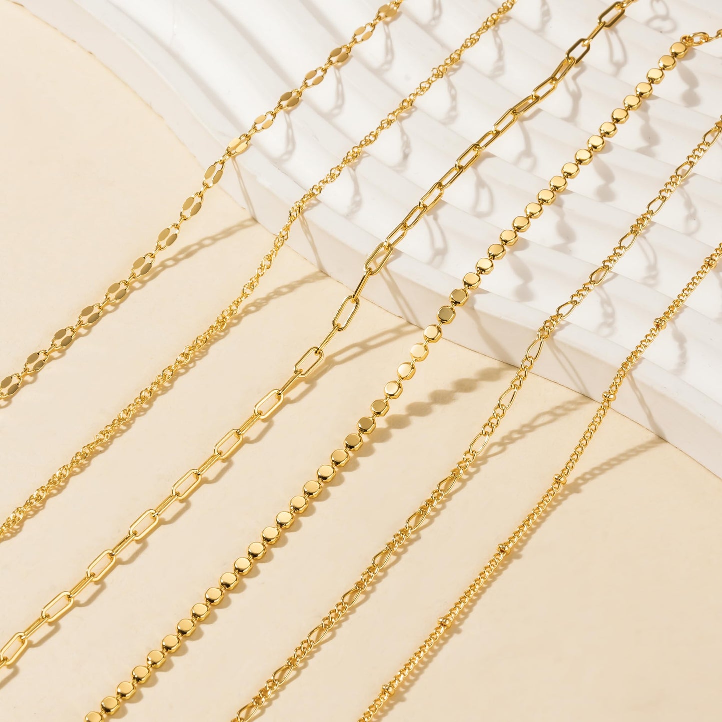 Tewiky Waterproof Gold Bracelets for Women Non Tarnish - Dainty Stack 14K Gold Plated/Sterling Silver Chain Bracelets Set Adjustable Trendy Jewelry for Women