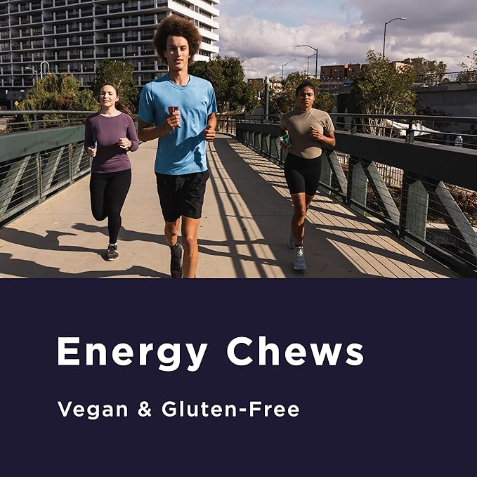 GU Energy Chews, Rainbow Mix Energy Gummies with Electrolytes, Vegan, Gluten-Free, Kosher, Caffeine Free, and Dairy-Free On-The-Go Energy for Any Workout, 12 Bags (24 Servings Total)
