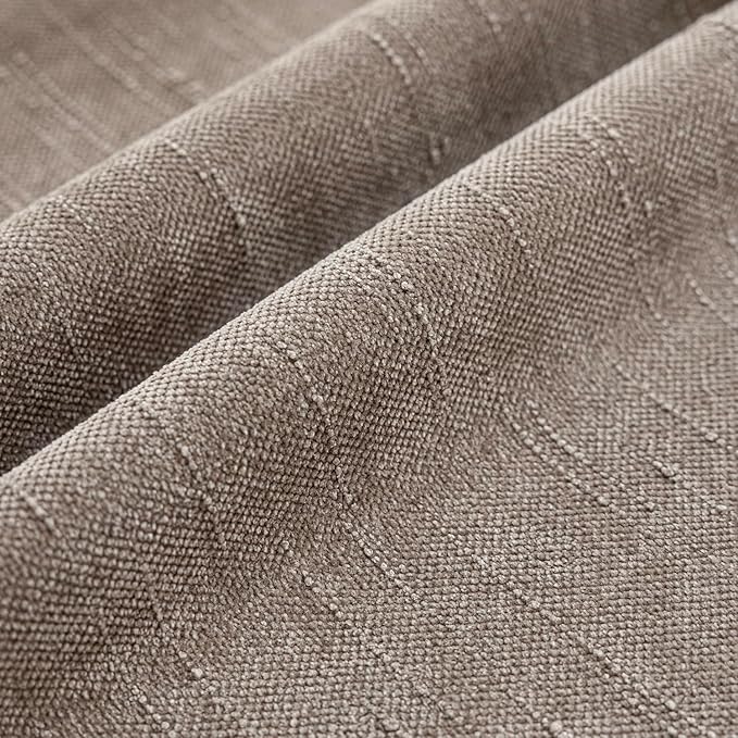 Foindtower Set of 2 Soft Textured Chenille Throw Decorative Pillow Covers Square Accent Solid Cushion Cover Cozy Neutral Farmhouse Pillow Case for Couch Sofa Bedroom Living Room 26x26 Inch,Light Taupe