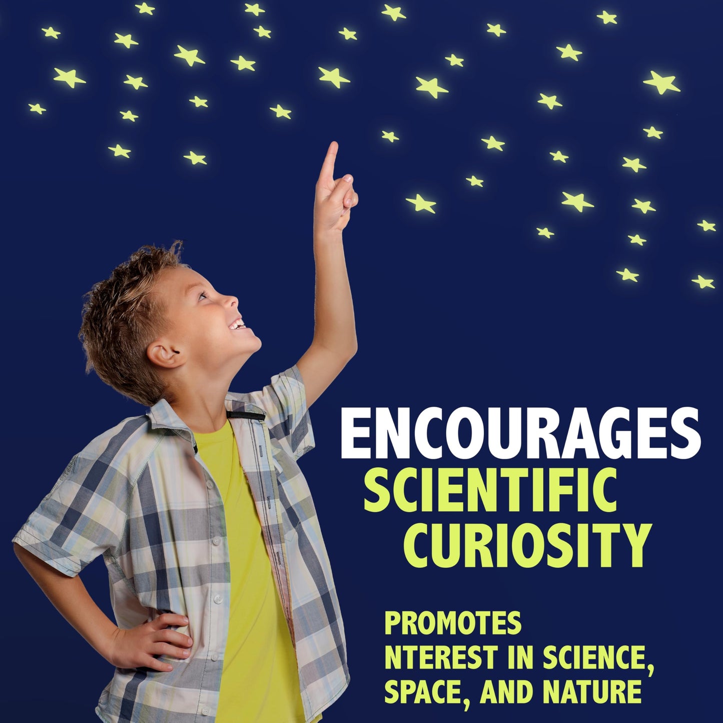 Great Explorations: Wonder Stars Super Kit, Glow In The Dark Ceiling Stars. 150 Pieces In 4 Sizes Reusable Sizes