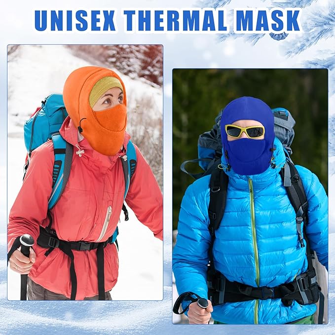 Frienda 8 Pcs Balaclava Ski Mask Men Windproof Warmer Face Covers Adjustable Winter Mask for Men Women