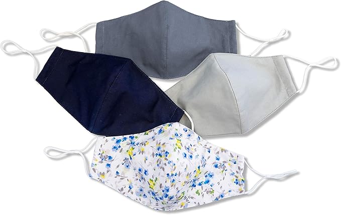 HOPE LOVE SHINE Fabric Cotton Facemasks Adjustable Pack of 4