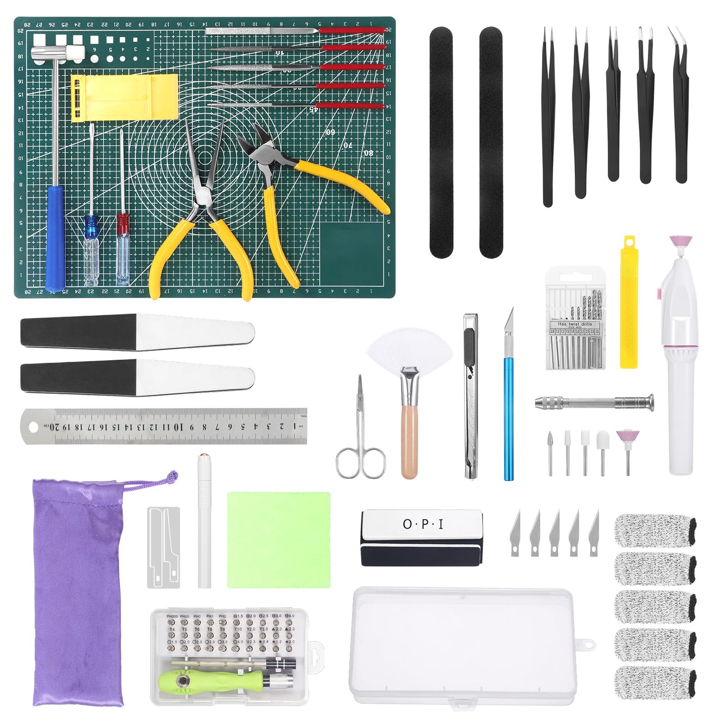 Fippy 101PCS Gundam Model Tools Kit, Hobby Building Tools Kit for Gundam Basic Model Assembling, Building and Repairing