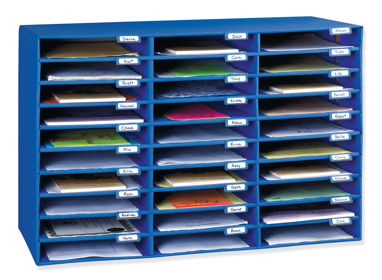 Pacon Classroom Keepers 30-Slot Mailbox, Blue (001318)