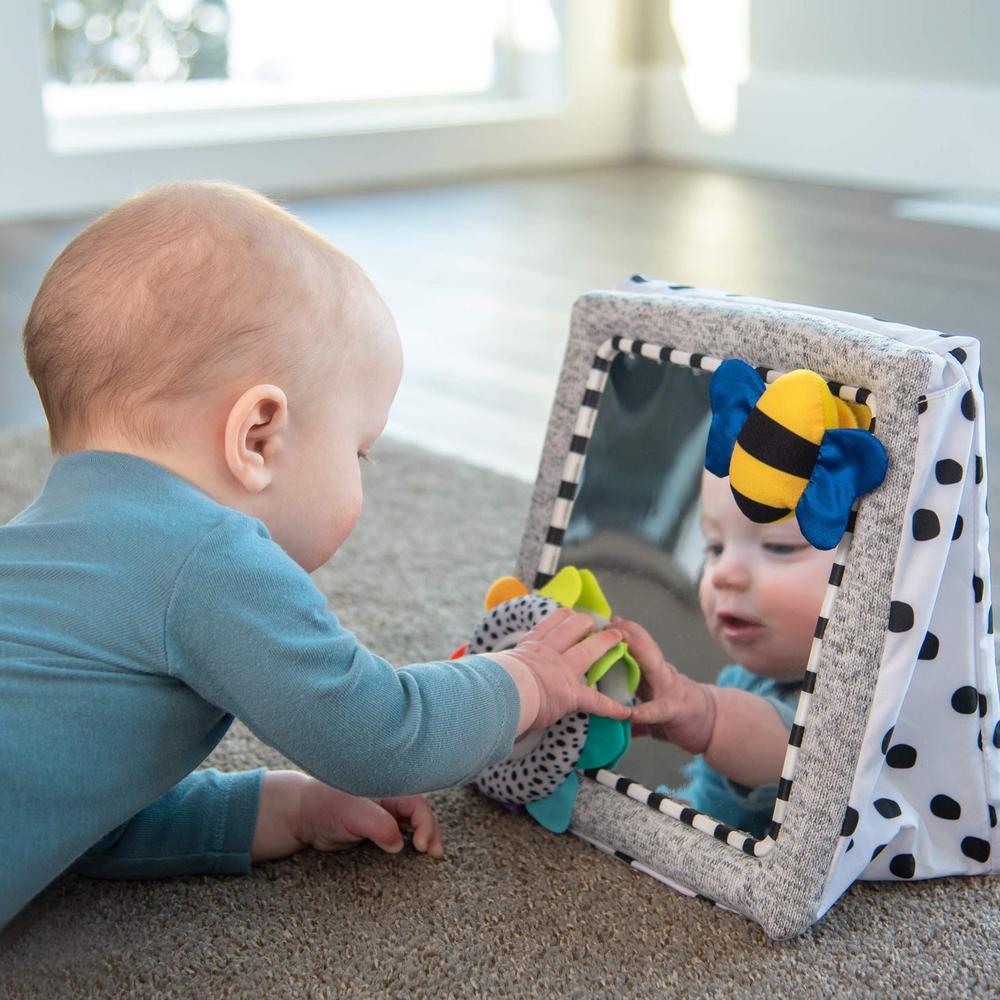 Sassy Tummy Time See Me Floor Mirror for Ages 0+ Months (80928) (Pack of 6)