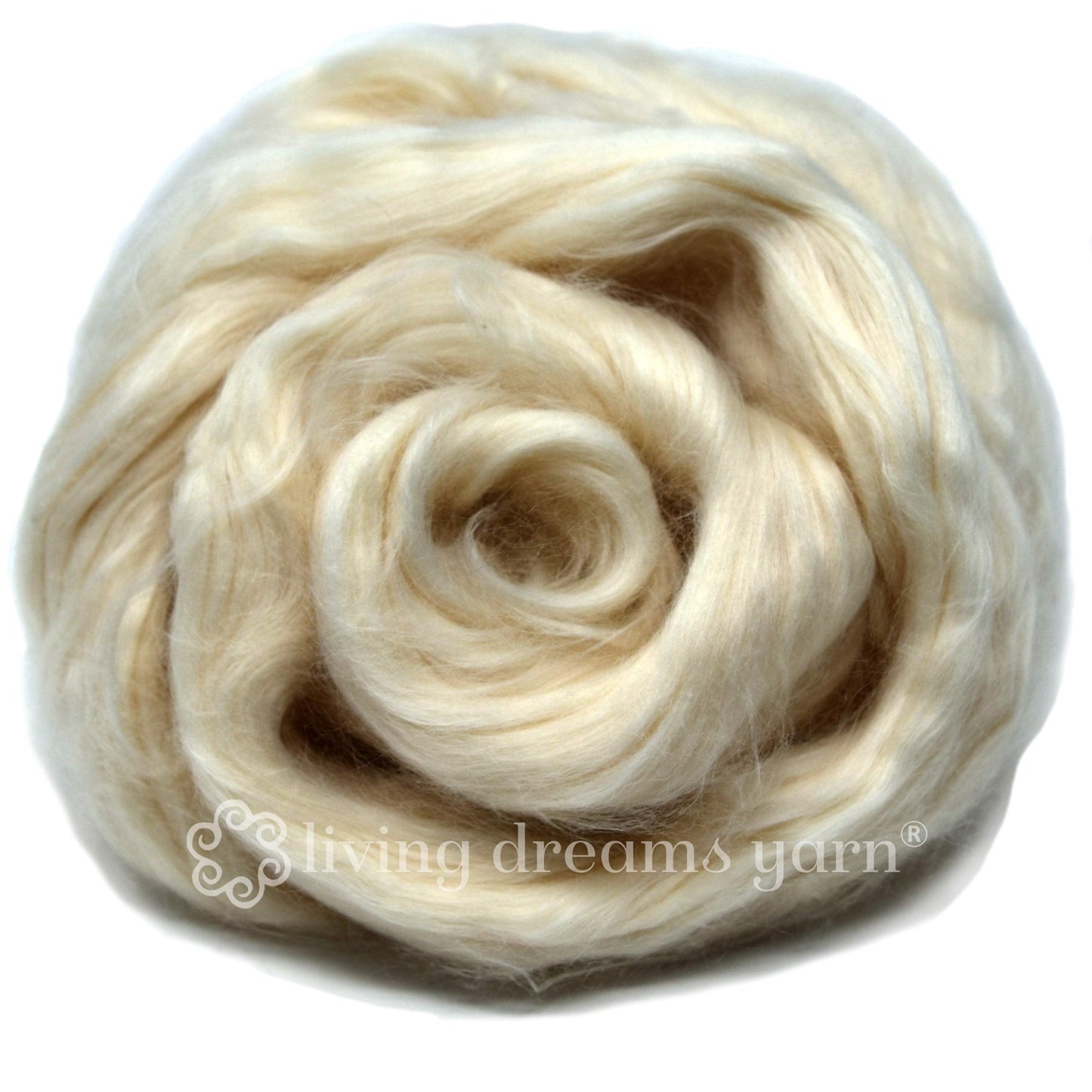 Cotton Fiber for Spinning, Blending, Felting & Fiber Arts. Soft Vegan Combed Top Roving. Vanilla