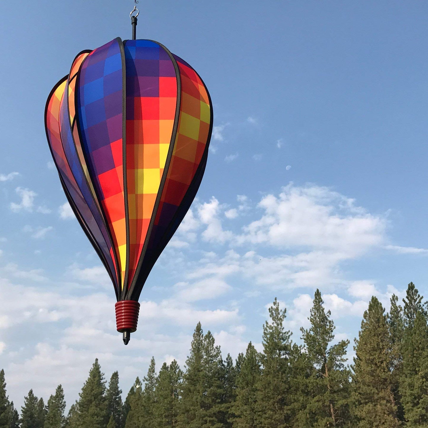 In the Breeze 0998 Rainbow Pixel Hot Air 10-Panel Hanging, Spinning Balloon Decoration, 25-Inches