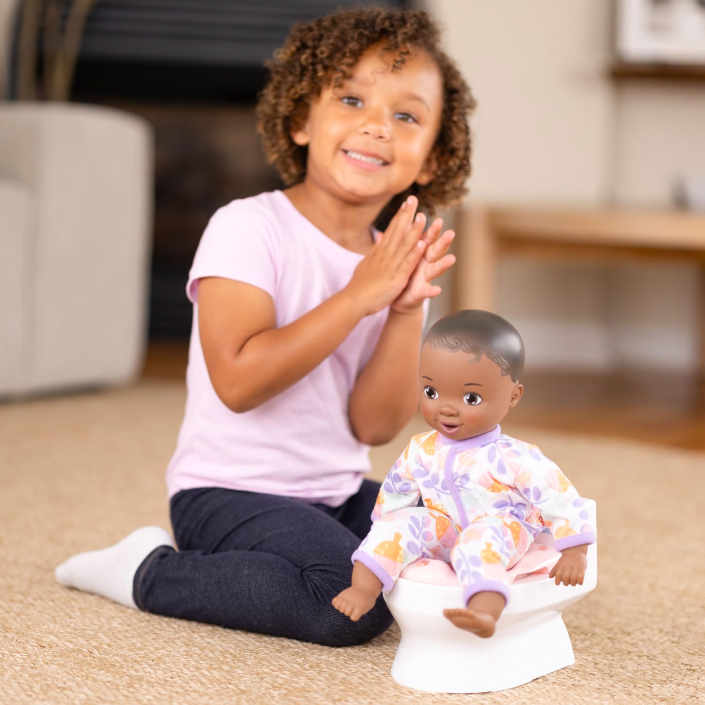 Acorn Avenue 14 Inch Soft Baby Doll for Toddlers 1–3, with Removable Clothes & Pacifier, Toddler Doll Toy (Purple African)