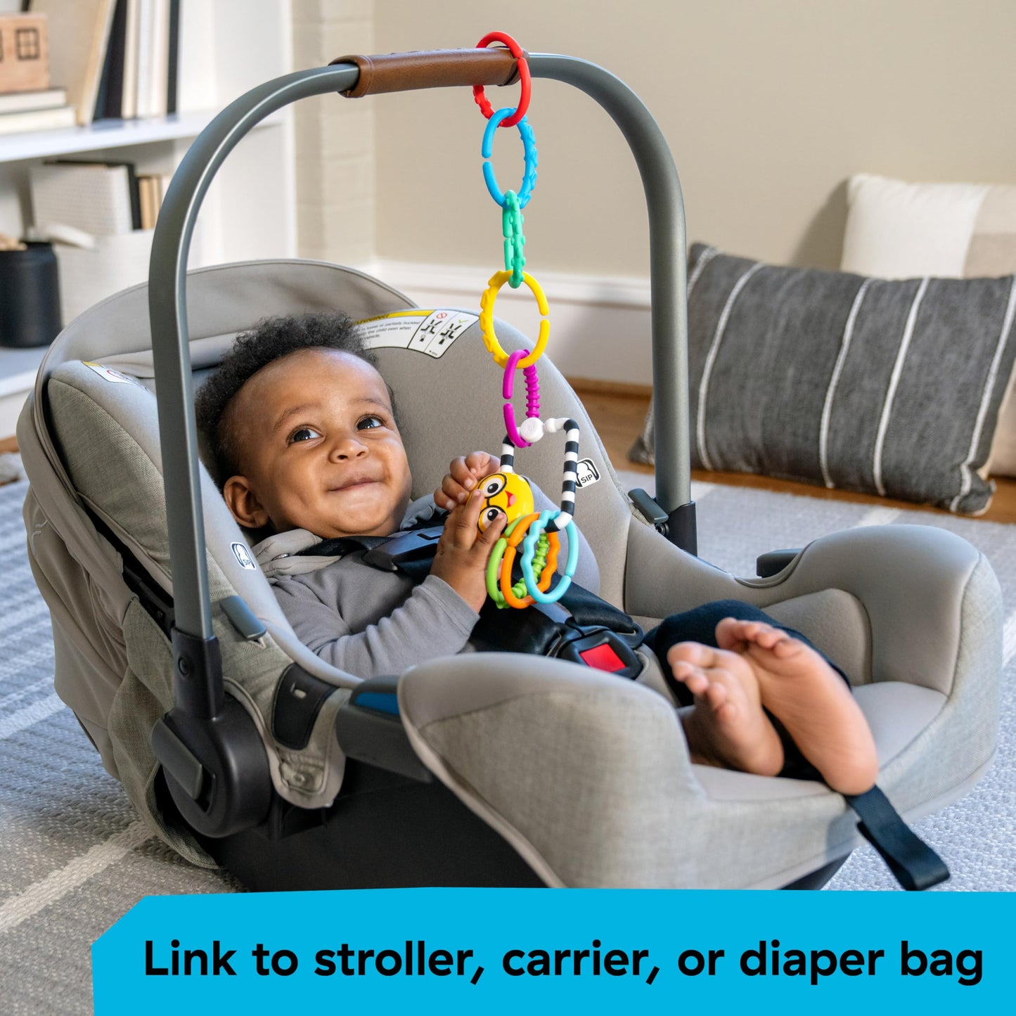 Baby Einstein Cals Connectors Sensory Toy with Textured Links, Ages 0+ Months and Up