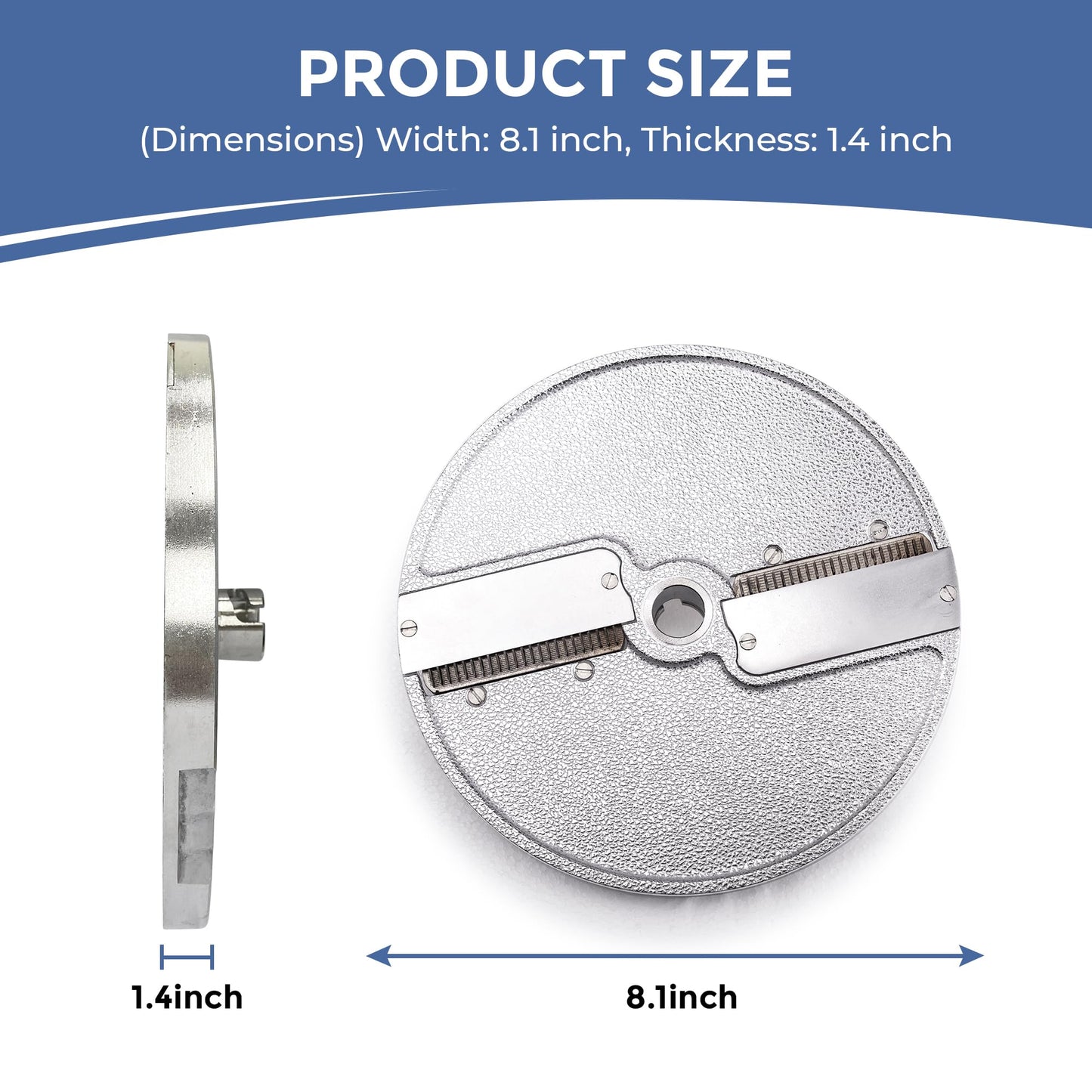 TK Universal Disc Replacement for Half and Round Hopper - Vegetable Chopper - Julienne 3x3mm.