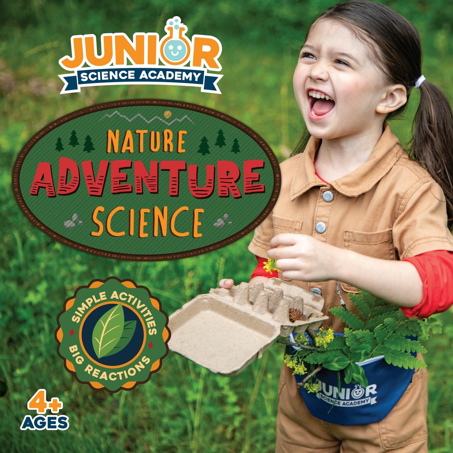 MindWare Junior Science Academy Nature Adventure Science Kit – STEM Outdoor Discovery Kit for Kids Ages 4+ Build a Kaleidoscope, Make Sun Prints, Create Clay Pressings & Explore Nature with Binoculars
