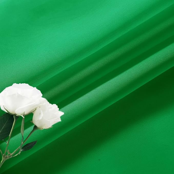 SpaceDresser Basic Rod Pocket Sheer Voile Window Curtain Panels Green 1 Pair 2 Panels 26 Width 24 Inch Long for Kitchen Bedroom Children Living Room Yard（Green，26Wx 24L）