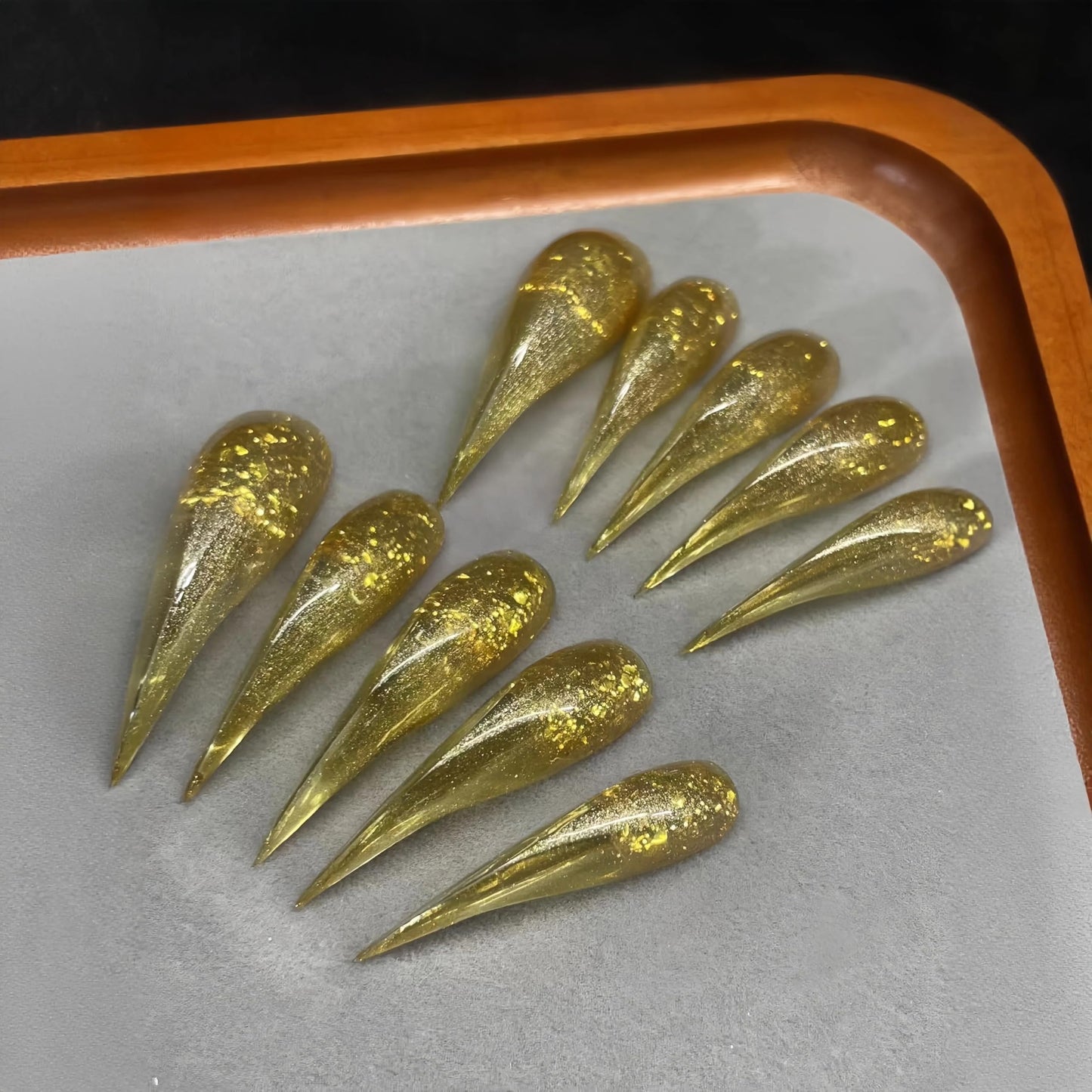 LOHAS Home Cool Style Wearable Nails Dragon Claw Press-on Nails, Golden, M