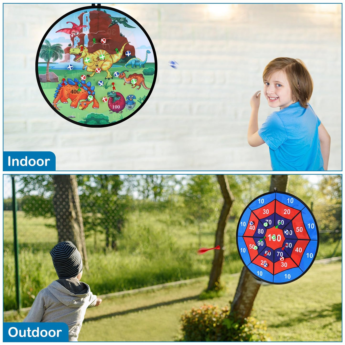 Accmor 29" Large Dart Board for Kids, Kids Dart Board with Sticky Balls, Backyard Indoor Outdoor Games Birthday Gifts for 3 4 5 6 7 8 9 10 11 12 Year Old Boys Girls