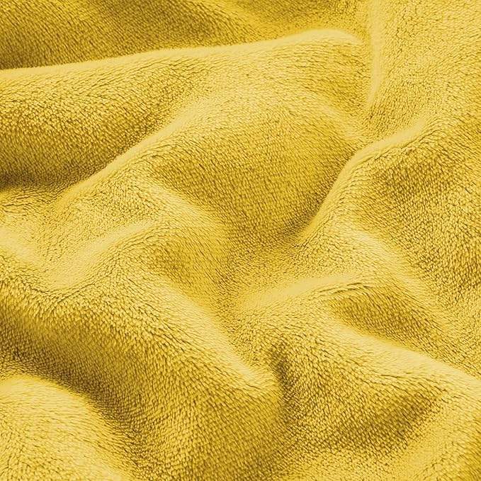 IR Imperial Rooms Sherpa Fleece Throw Blanket for Couch - Soft and Fuzzy Blanket for Winter - Reversible Thick and Warm Fluffy Throw Blankets for Bed, Sofa, Camping and Travel, Yellow, 50x60 Inches