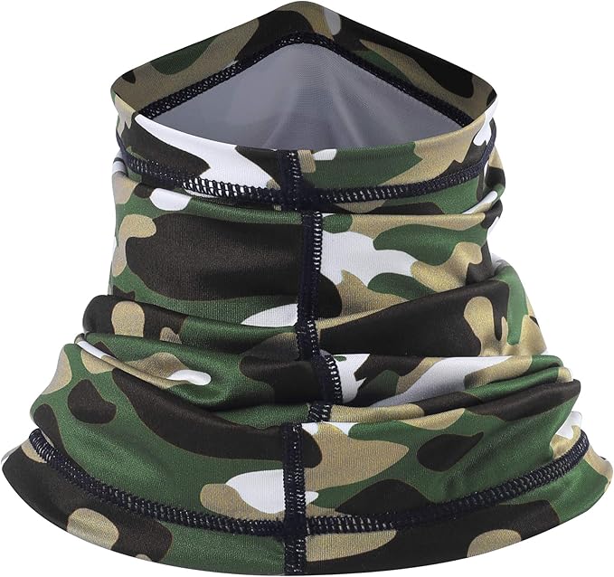 UV Protection Cooling Neck Gaiter Face Mask Scarf for Men - Windproof Neck Cover Bandana Neck Warmer Mask