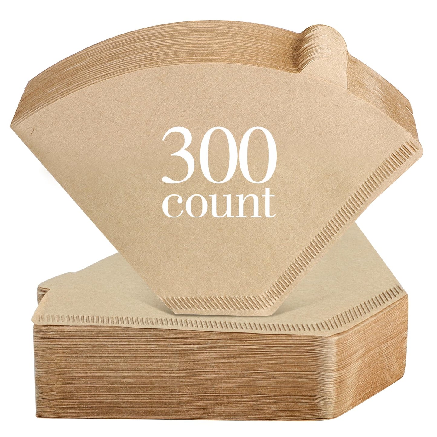 Niveaya Coffee Filters 300 Count, Cone Coffee Filter #4, Natural Paper Coffee Filter 8-12Cup (natural brown-300pcs, 04)