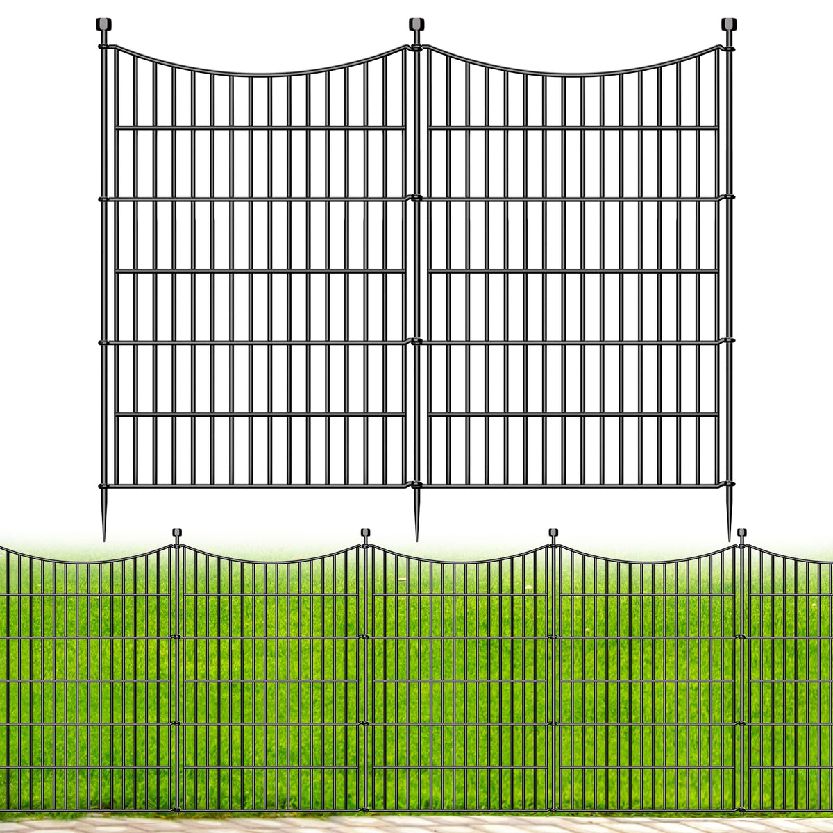 No Dig Dog Fence Outdoor for Yard, 48 in(H) X 11.8 ft(L)