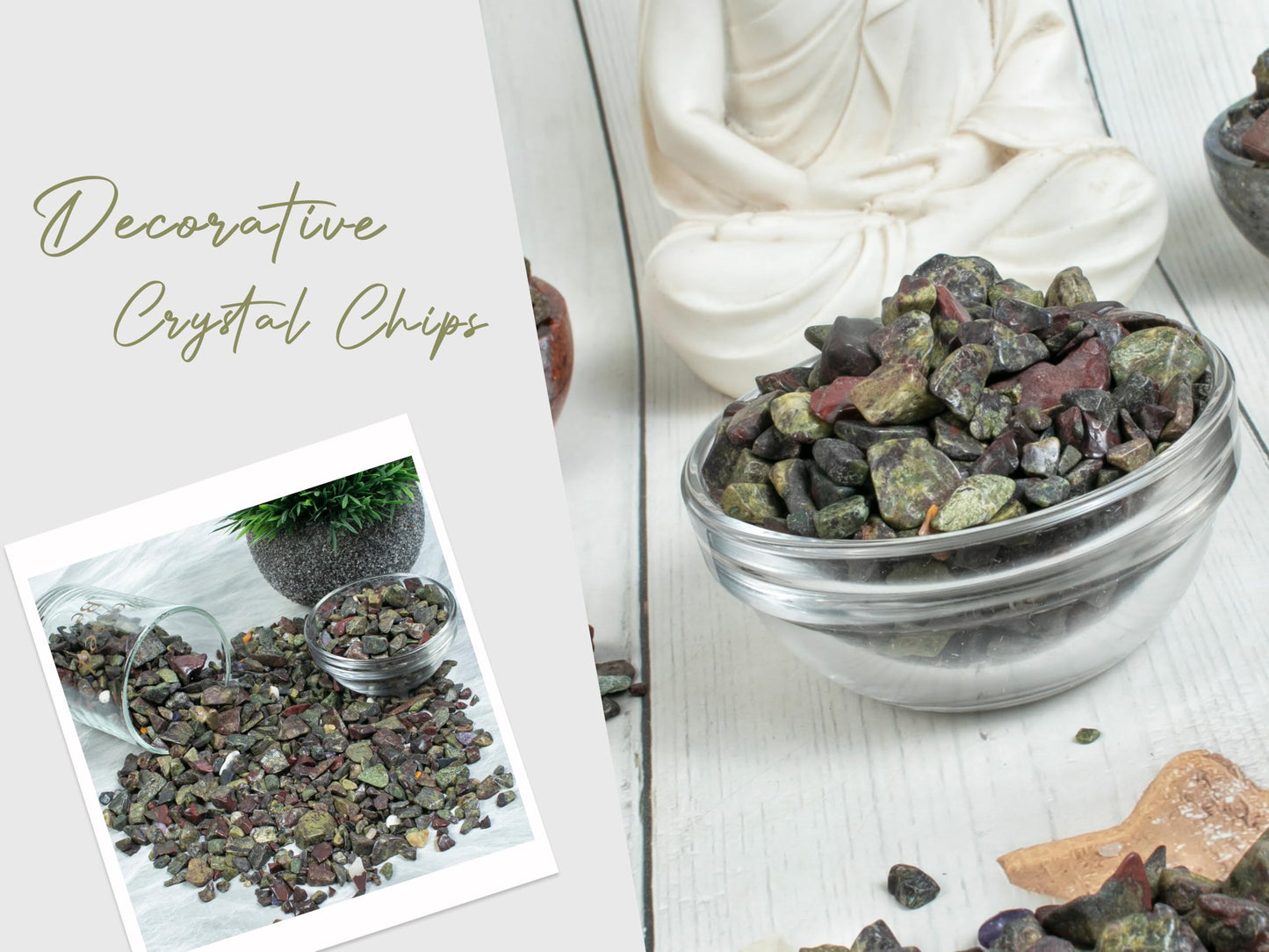 ZAICUS Dragon Bloodstone Crystal Chips Bulk Gemstone Valentine Gift, Healing Crystal Natural Irregular Shaped Crushed Stone Tumbled Chips Crystal Chips for Witchcraft & 1 Lb