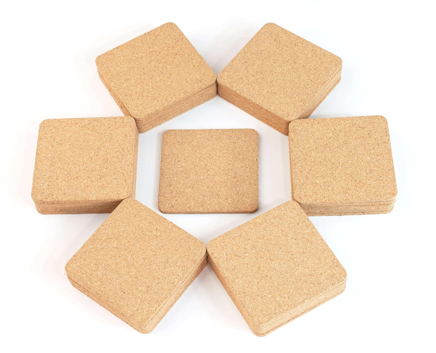 YHCORK Square Cork Coasters Set of 40, 3.5 Inch - Durable, Absorbent for Home & Office. Perfect for Coffee, Tea, & Cold Drinks. Eco-Friendly, Protects Surfaces…