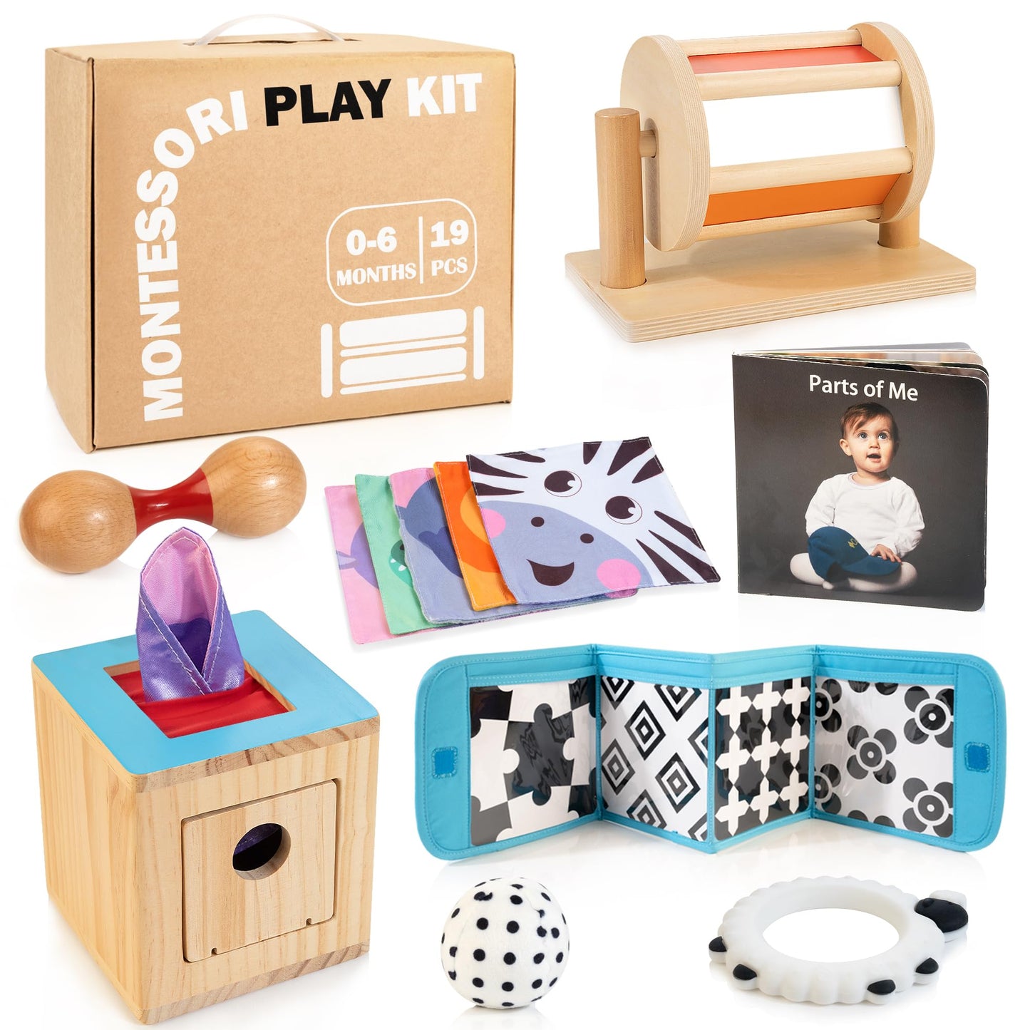 WOODMAM Montessori Educational Box for Baby Toddler