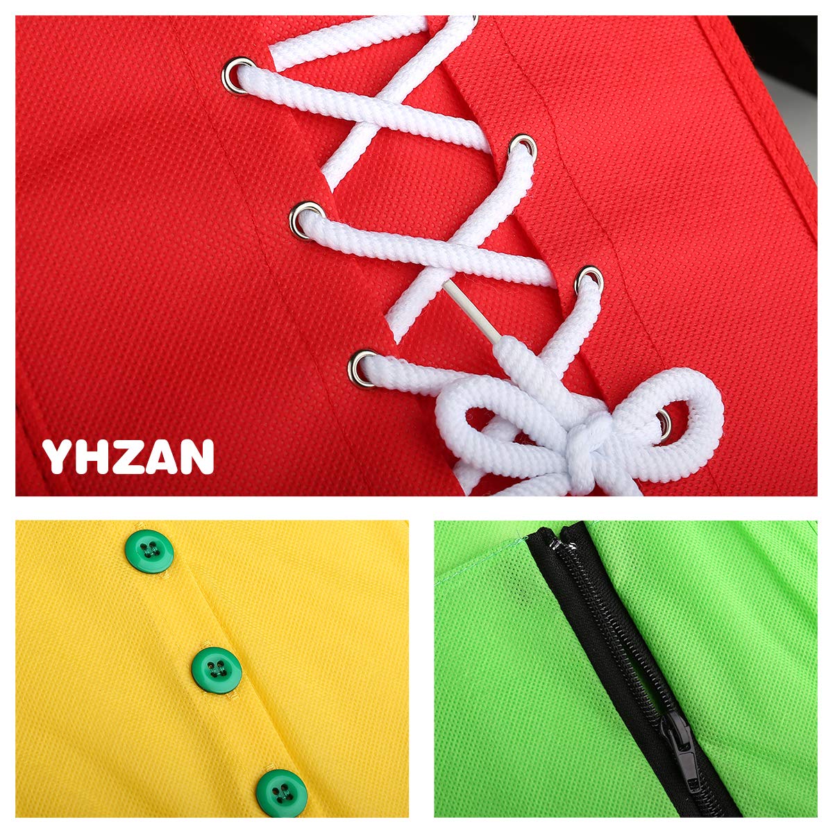 Yanhan Education Early Learning Basic Life Skills Fine Motor Dressing Board Preschool Supplies - Zip, Snap, Button, Buckle, Lace & Tie for Toddler 1-3 Activity Busy Board Toy